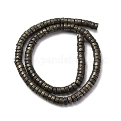 Natural Pyrite Beads Strands&nbsp;G-L624-I13-3x6mm