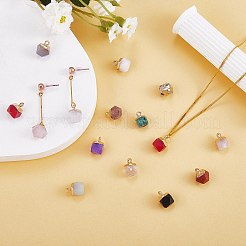 12Pcs 12 Styles Natural & Synthetic Gemstone Charms&nbsp;G-SZ0002-13
