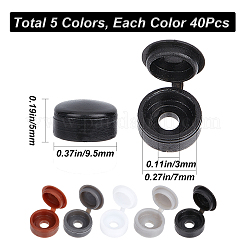 200Pcs 5 Colors Plastic Furniture Fence Screw Hole Plug&nbsp;FIND-GF0004-65