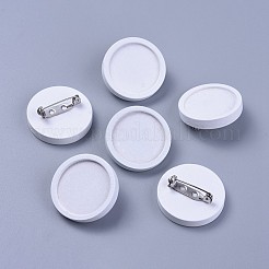 Stainless Steel Brooch Cabochon Bezel Settings&nbsp;JEWB-WH0009-04A