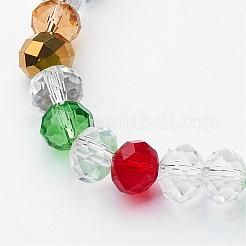 Faceted Glass Stretch Bracelets&nbsp;BJEW-F235-03