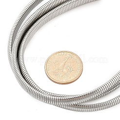 304 Stainless Steel 3-Strand Snake Chain Necklaces for Women&nbsp;NJEW-B122-02P