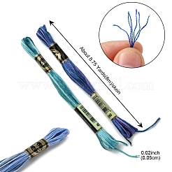 12 Skeins 12 Colors 6-Ply Polyester Embroidery Floss&nbsp;OCOR-FS0001-01A-01