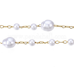 ABS Plastic Pearl Beaded Chains&nbsp;CHS-N003-15