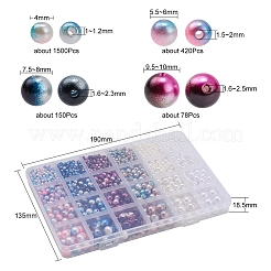 2148Pcs 24 Style ABS Plastic Imitation Pearl Beads&nbsp;OACR-YW0001-25B
