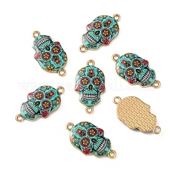 Cinco de Mayo Sugar Skull Alloy Enamel Connector Charms&nbsp;LS-ENAM-CJC0011-59B-LG