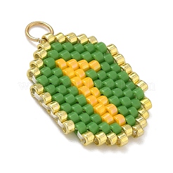 Beaded Number 0~9 Charms&nbsp;PALLOY-MZ00907
