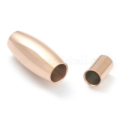 Ion Plating(IP) 304 Stainless Steel Magnetic Clasps with Glue-in Ends&nbsp;STAS-O148-08A-RG