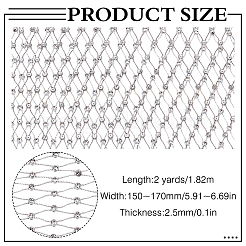 Polyester Rhinestones Mesh Fabric&nbsp;DIY-WH0170-39B
