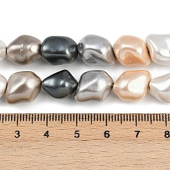Electroplated Shell Pearl Beads Strands&nbsp;BSHE-H113-05H