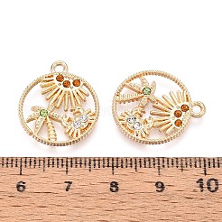 Alloy and Rhinestone Pendants&nbsp;PALLOY-T092-17G