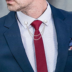 2Pcs 2 Colors Half Round Plastic Pearl Lapel Pins&nbsp;JEWB-CN0001-10