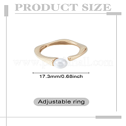 1Pc Ion Plating(IP) 304 Stainless Steel Cuff Finger Rings for Women&nbsp;RJEW-LP0003-39