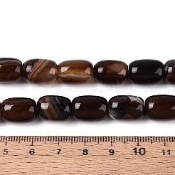 Dyed Natural Banded Agate Beads Strands&nbsp;G-T144-44B