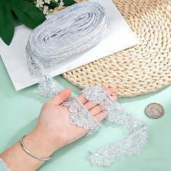 Polyester Lace Ribbon&nbsp;OCOR-WH0105-202B