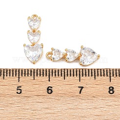 Brass Micro Pave Cubic Zirconia Pendants&nbsp;KK-A274-22G