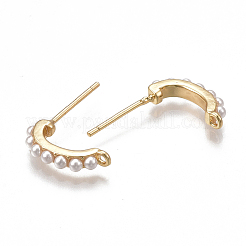 Brass Stud Earring Findings&nbsp;KK-T038-485G