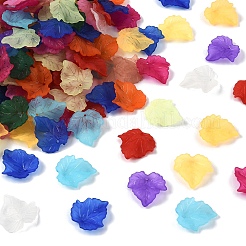 360Pcs 11 Colors Autumn Theme Transparent Frosted Acrylic Pendants&nbsp;MACR-YW0004-03