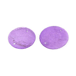 Spray Painted Natural Capiz Shell Disc Links Connector Charms&nbsp;SSHEL-T017-32D