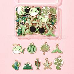 48Pcs 12 Styles Alloy Enamel Pendants&nbsp;ENAM-FS0003-58