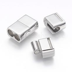 Tarnish Resistant 304 Stainless Steel Magnetic Clasps with Glue-in Ends&nbsp;STAS-G143-52P