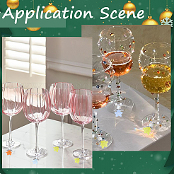 12Pcs 6 Colors Glass Wine Glass Charms&nbsp;AJEW-SC00008