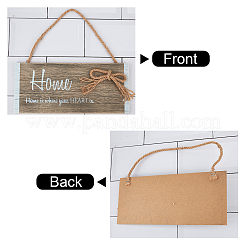 Natural Wood Hanging Wall Decorations for Front Door Home Decoration&nbsp;HJEW-WH0012-02