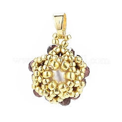 Handmade Japanese Seed Beads Pendants&nbsp;PALLOY-MZ00056
