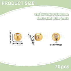 70Pcs Brass Beads&nbsp;KK-HY0003-56