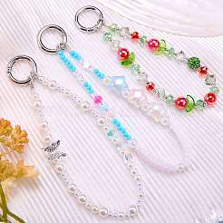 Plastic Mobile Straps&nbsp;HJEW-SZ0001-47E