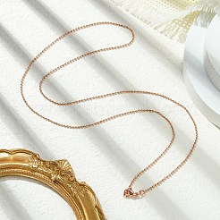 1.5mm Rack Plating Brass Ball Chain Necklaces for Women Men&nbsp;MAK-L044-62RG