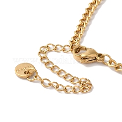 304 Stainless Steel Micro Pave Cubic Zirconia Link Bracelet for Women&nbsp;BJEW-C070-03A-G
