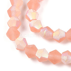 Imitate Austrian Crystal Bicone Frosted Glass Beads Strands&nbsp;EGLA-A039-T4mm-MB15