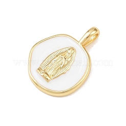 Brass Enamel Pendants&nbsp;KK-P339-12G-01