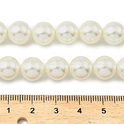 Round Shell Pearl Beads Strands&nbsp;BSHE-XCP0001-25A-02