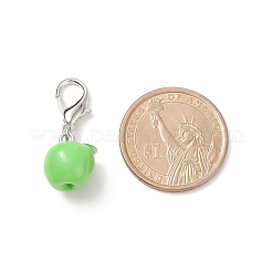 3D Resin Apple Pendant Decorations&nbsp;HJEW-JM00722-01