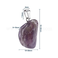Natural AmethystPendants&nbsp;G-CJ0001-33C