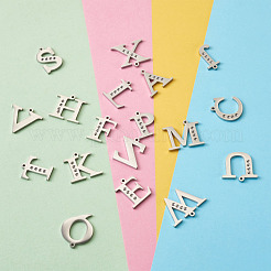 304 Stainless Steel Letter Pendant Rhinestone Settings&nbsp;STAS-TA0001-11P