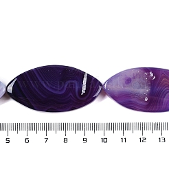 Natural Purple Banded Agate Beads Strands&nbsp;G-C141-A01-02
