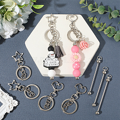 10Pcs Iron Bar Beadable Keychain&nbsp;KEYC-SC0001-78