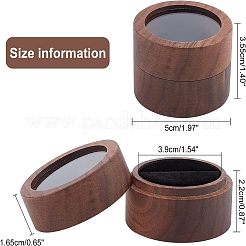 Walnut Wooden Engagement Ring Boxes&nbsp;CON-WH0072-87