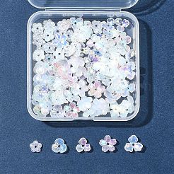 100Pcs 5 Styles UV Plating Acrylic Bead Caps&nbsp;FIND-FS0002-87