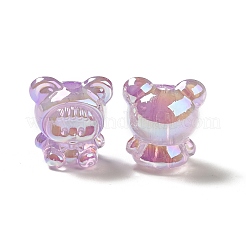 UV Plating Rainbow Iridescent Acrylic Beads&nbsp;PACR-M002-01D