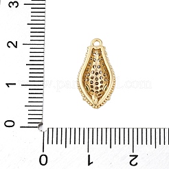 Brass Clear & Green Cubic Zirconia Connector Charms&nbsp;KK-P289-11G