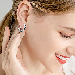 1 Pair 316 Surgical Stainless Steel Hoop Earrings&nbsp;EJEW-BBC0001-64B