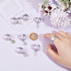 304 Stainless Steel Open Cuff Rings&nbsp;RJEW-UN00017