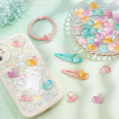 40Pcs 4 Colors Resin Cabochons&nbsp;RESI-SC0002-29