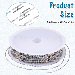 1Roll 304 Stainless Steel Cable Chains&nbsp;CHS-BM0001-10