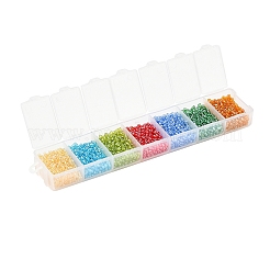 3500Pcs 7 Colors 12/0 Glass Round Seed Beads&nbsp;SEED-YW0001-20