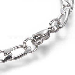 Tarnish Resistant 304 Stainless Steel Figaro Chain Bracelets&nbsp;BJEW-E369-08P